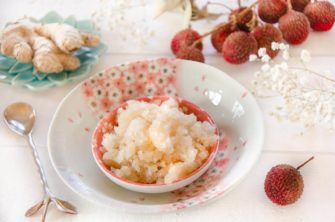 Granité de litchis frais et gingembre