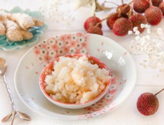 Granité de litchis frais et gingembre