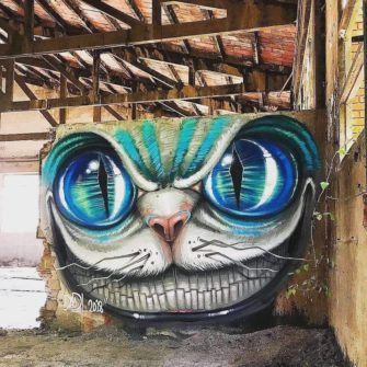 Street Art : DavidL vu par Alcala dans une maison abandonnée