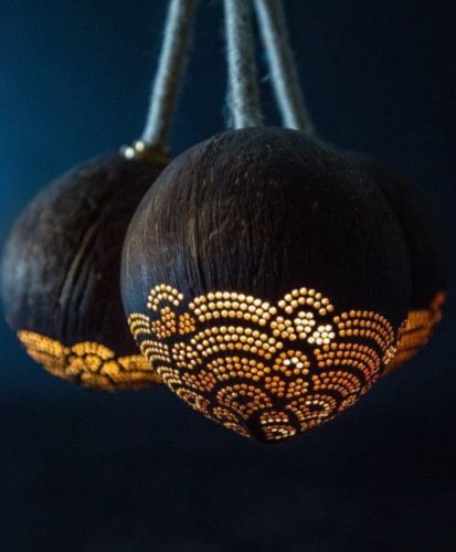 Lampe d'ambiance noix de coco - Pastis-Momo