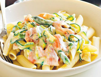 Pâtes au Saumon et Courgettes légères