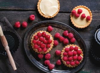 Tartelettes noix de coco et framboises