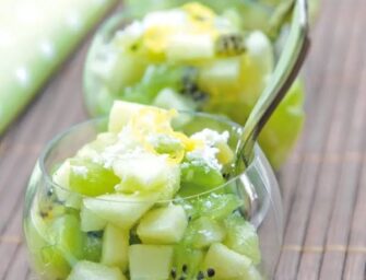 Verrine Pomme, Kiwi, Coco rapé