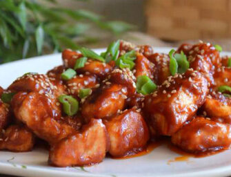 Le poulet sauce aigre douce