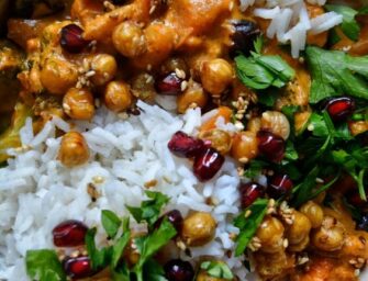 Curry Thaï Patates Douces, Pois Chiches Croquants