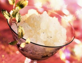 Granité de champagne à la vanille