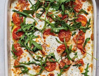 La polenta gratinée aux tomates cerise