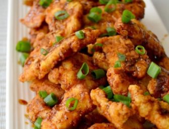 Poulet croustillant citronné, sucré et salé