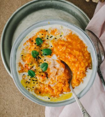 Dahl de lentilles corail au lait de coco