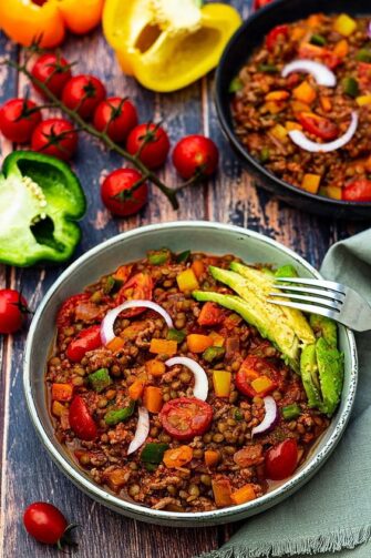 Les lentilles façon chili