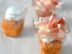 Verrines mousse de tomates confites, chèvre et jambon cru