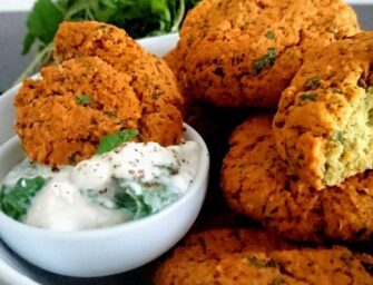 Falafels de lentilles corail et tzatziki