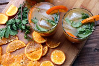 Mojito de mandarine, cocktail rhum pétillant