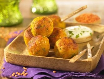 Bouchées de lentilles corail à l’indienne