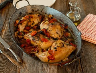 Poulet aux tomates confites