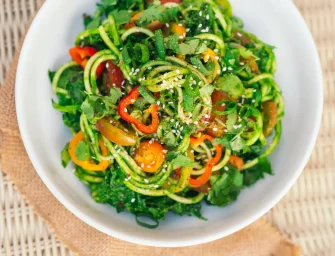 Les spaghettis de courgettes en salade