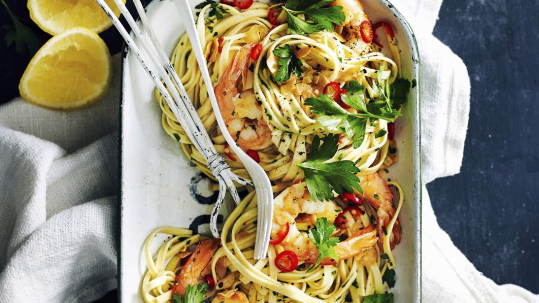 Tagliatelles aux crevettes