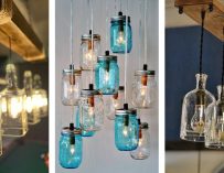 Lampes suspendues DIY : donnez une seconde vie à vos bouteilles et bocaux en verre