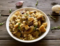 Risotto aux champignons et vin blanc