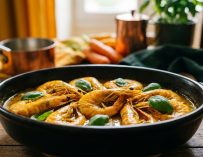 Un plat de fête à tester absolument : Les crevettes au curry et lait de coco